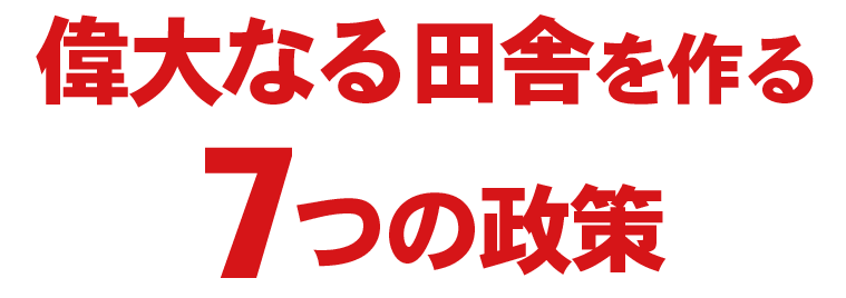 おおた吉浩の偉大なる田舎を作る7つの政策